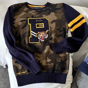 Polo by Ralph Lauren Kids Camouflage Sweater with Tiger Patch